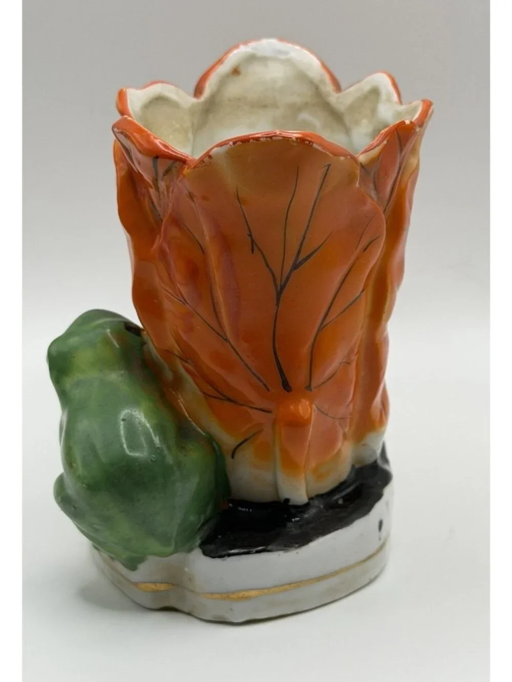 Vintage Hand Painted 1940s/50s Japan Frog Flower Vase/Planter‎ 4”